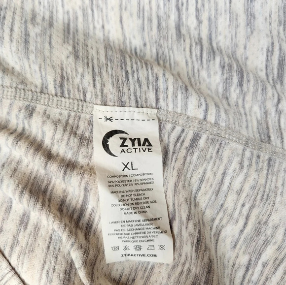 Zyia Active Womens Ash Split Back Long Sleeve T Shirt Athletic Gray Size XL - Picture 5 of 8